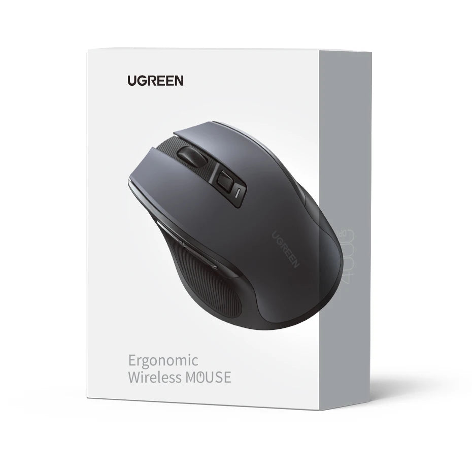 Mouse Ergonómico Ugreen Pro: Bluetooth 5.0 + 2.4G & 4000 DPI