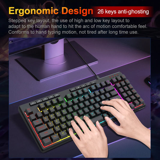 Teclado Gamer Redragon SHIVA K517: 94 Teclas, RGB & Cable Desmontable