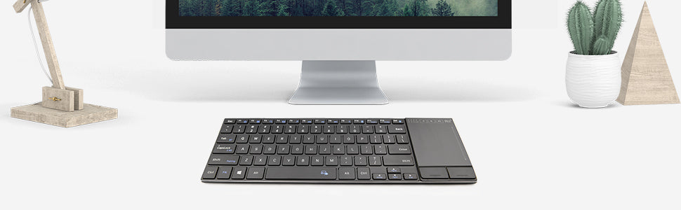 Teclado Inalámbrico Slim con Touchpad: Control Smart TV y Tablet
