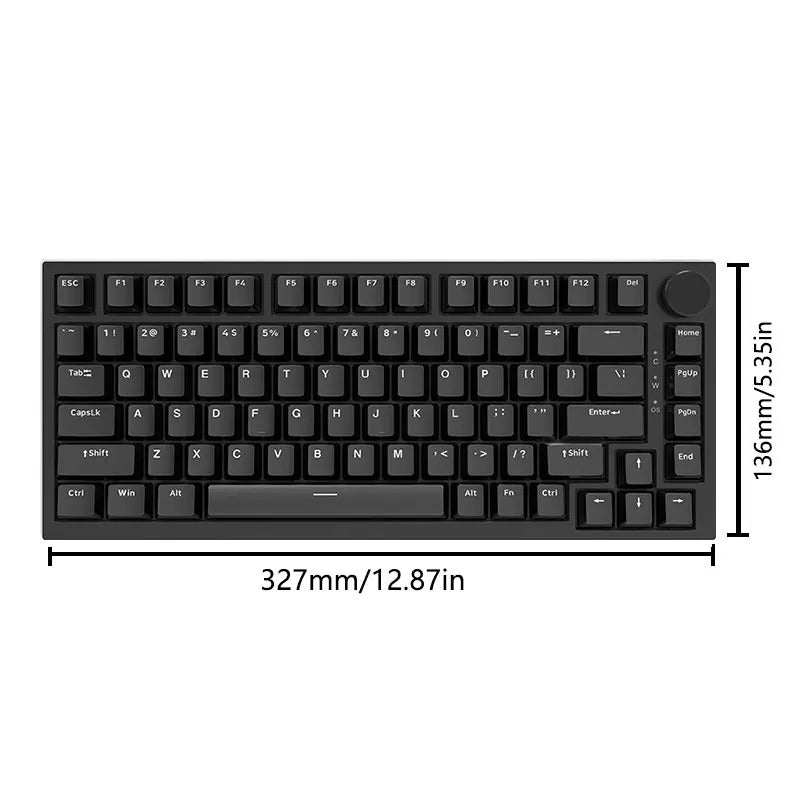 AJAZZ AK820: Teclado Mecánico 75% con Perilla Multimedia