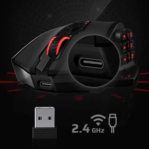Redragon M913 IMPACT ELITE: Mouse Gamer Wireless & 16 Botones