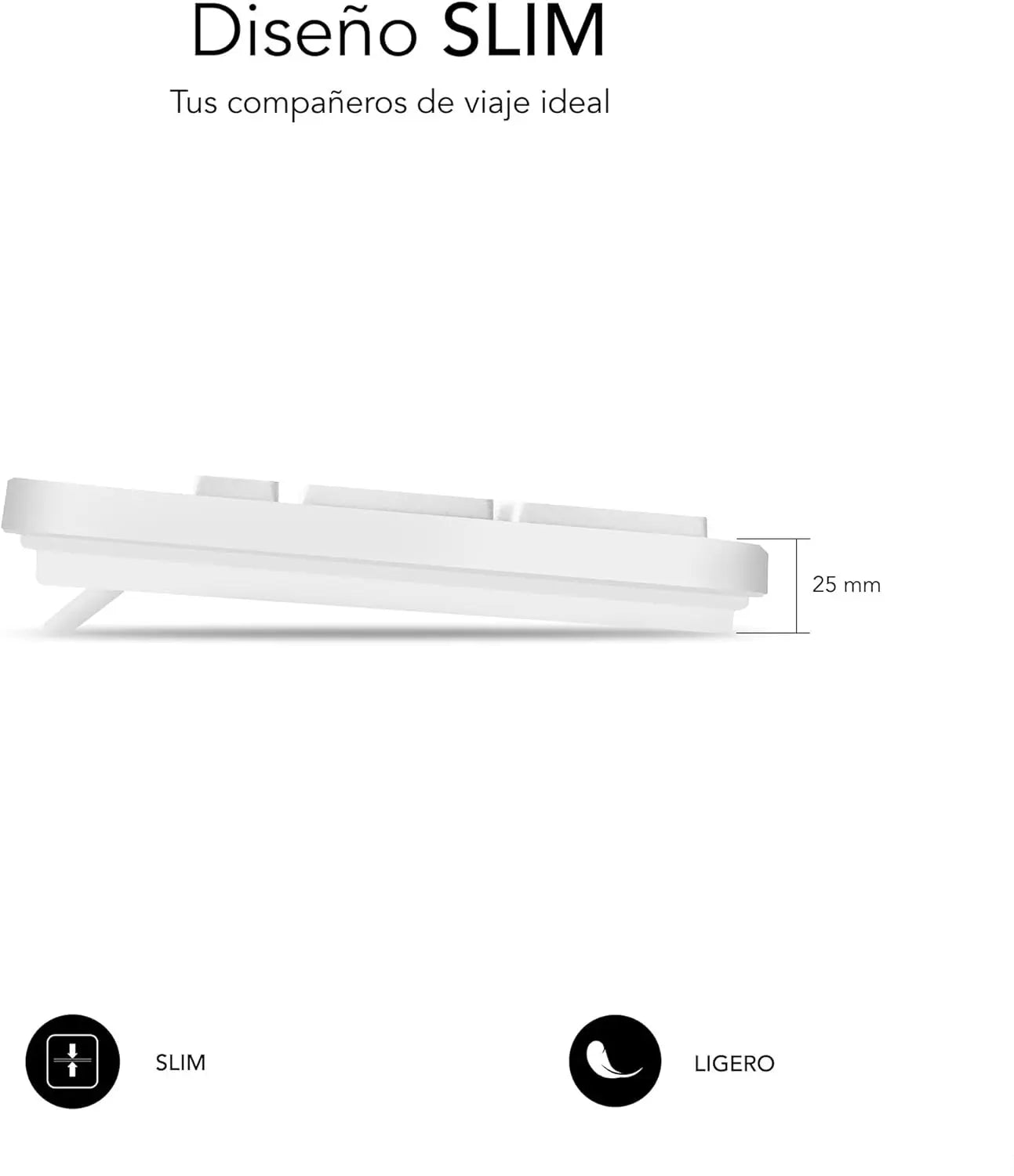 Teclado Subblim Business Slim: Silencioso, Plano y Español