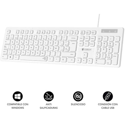 Teclado Subblim Business Slim: Silencioso, Plano y Español