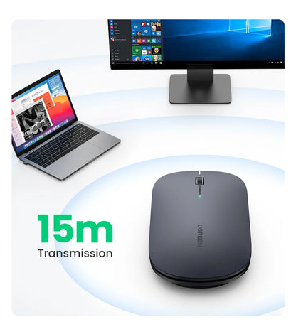 Ugreen Slim Multi-Device: Mouse Bluetooth & 2.4G Ultra-Silencioso