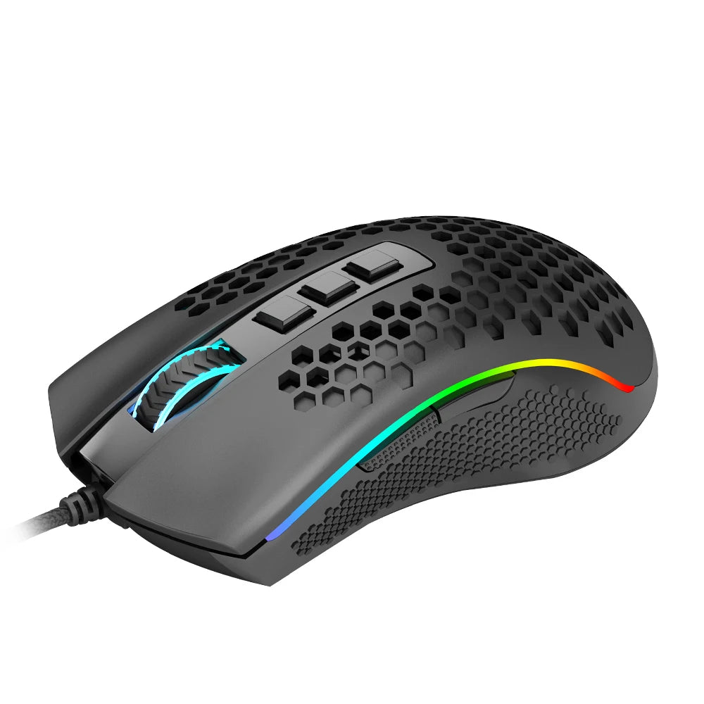 Redragon M808 STORM: Mouse Gamer Ultraligero Honeycomb 12.4K DPI