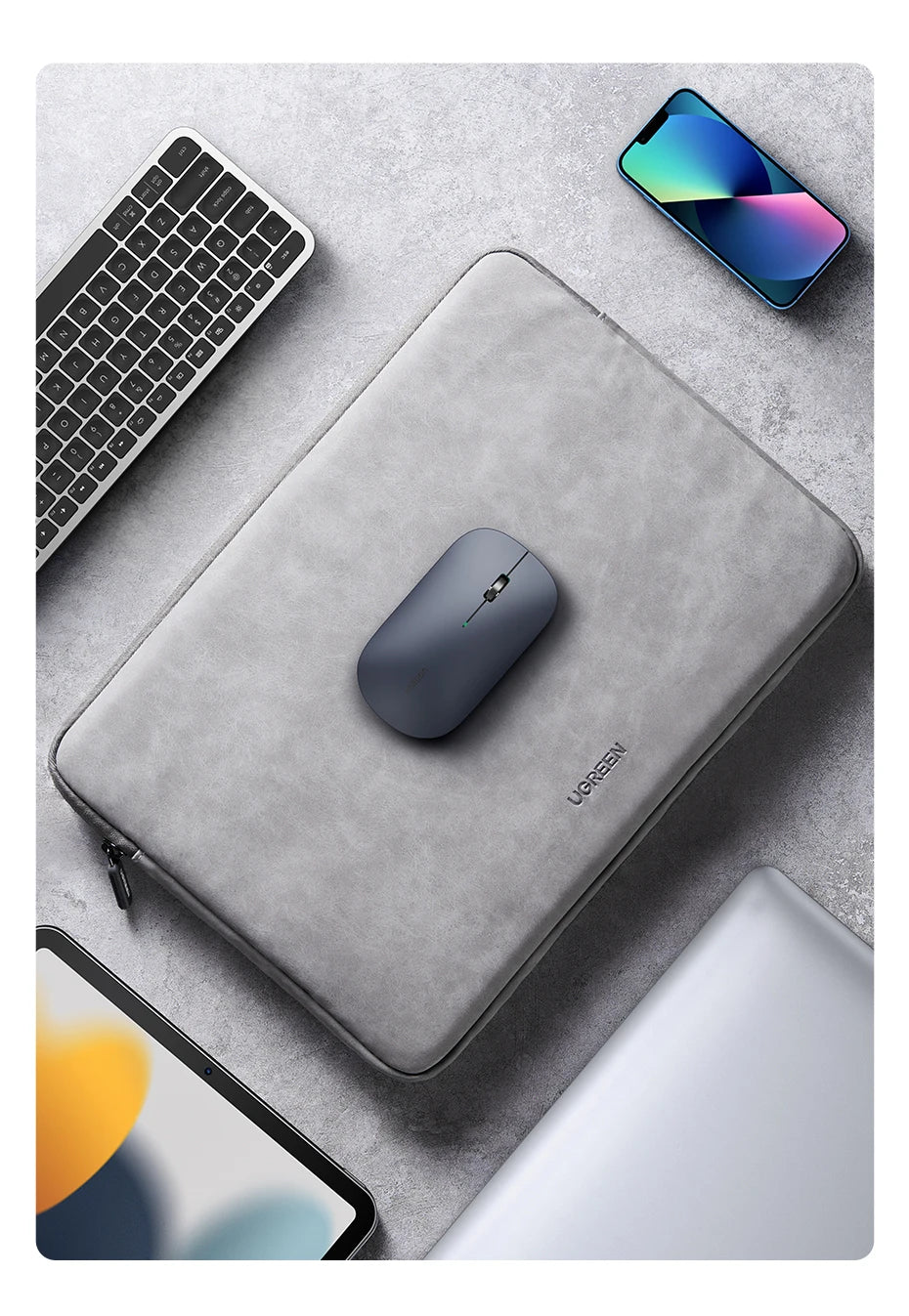 Ugreen Slim Multi-Device: Mouse Bluetooth & 2.4G Ultra-Silencioso