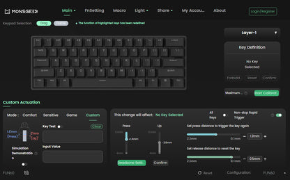 MonsGeek FUN60: Teclado Magnético 8K (Rapid Trigger 0.01mm)