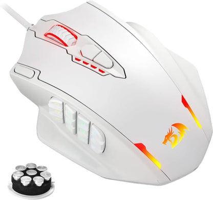 Redragon M908 IMPACT: Mouse Gamer MMO con 18 Botones Programables
