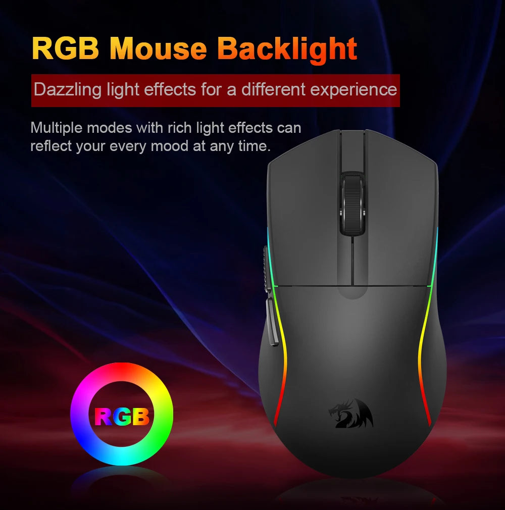 Redragon M816 DEICIDE PRO: 26K DPI & Tri-Mode Wireless