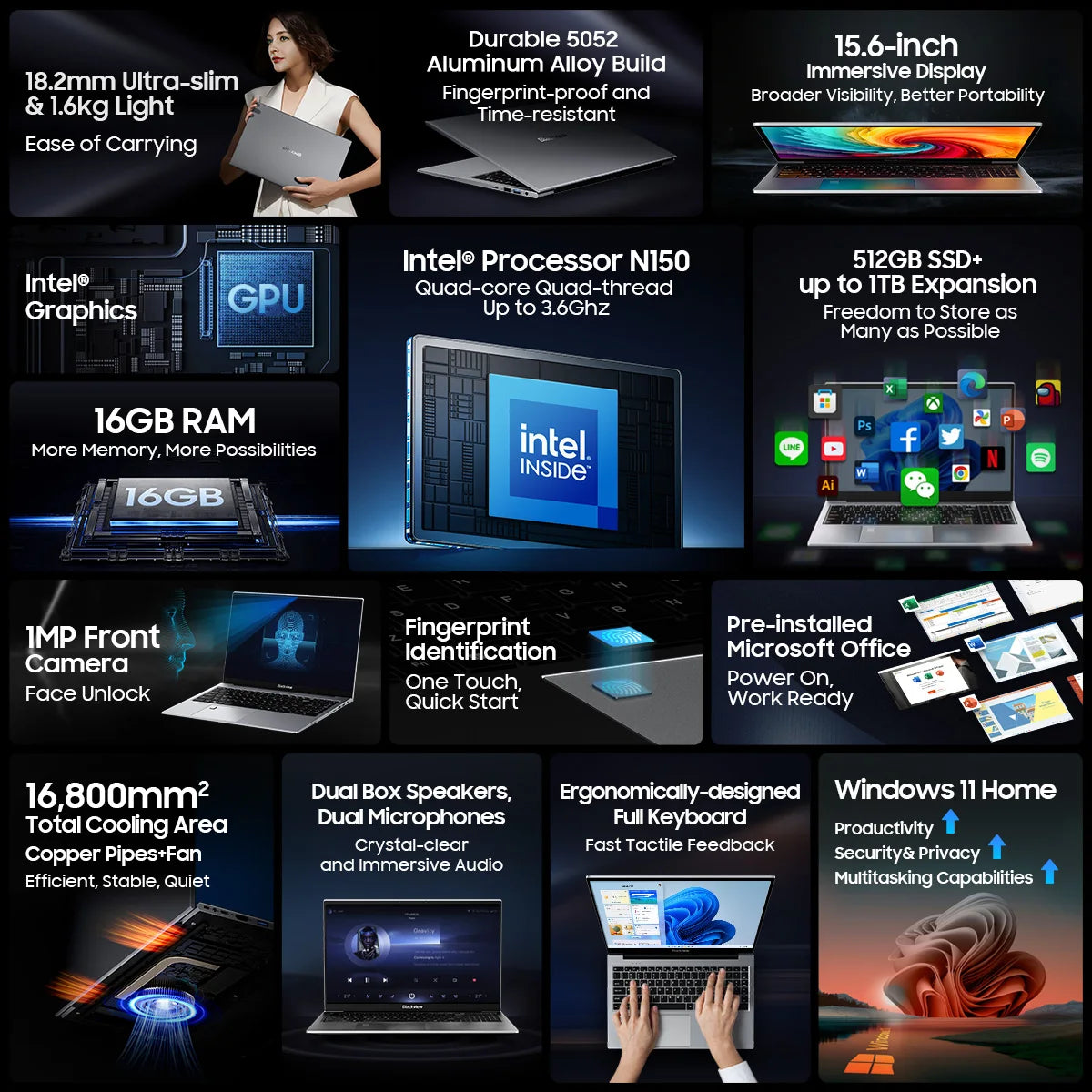 AceBook 8: Intel 16GB RAM + 512GB SSD