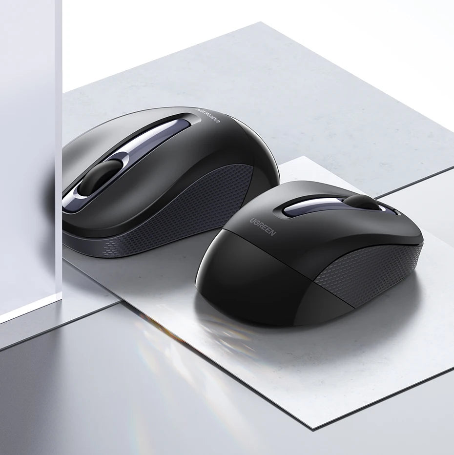 Mouse Ergonómico Ugreen Wireless: Silencioso con 6 Botones & 2400 DPI