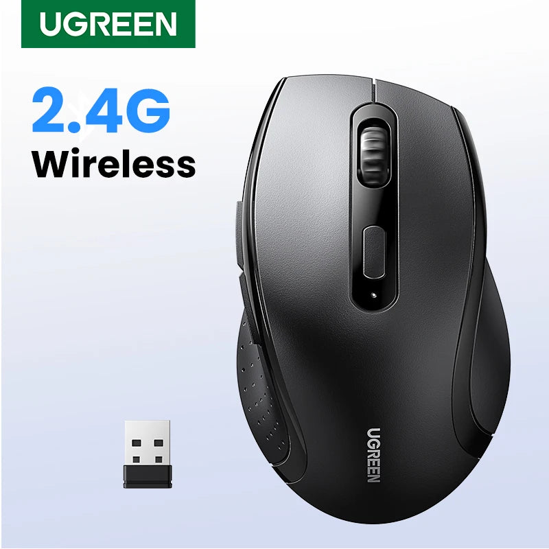 Mouse Inalámbrico Ugreen Silent: Silencioso, Ergonómico y Minimalista