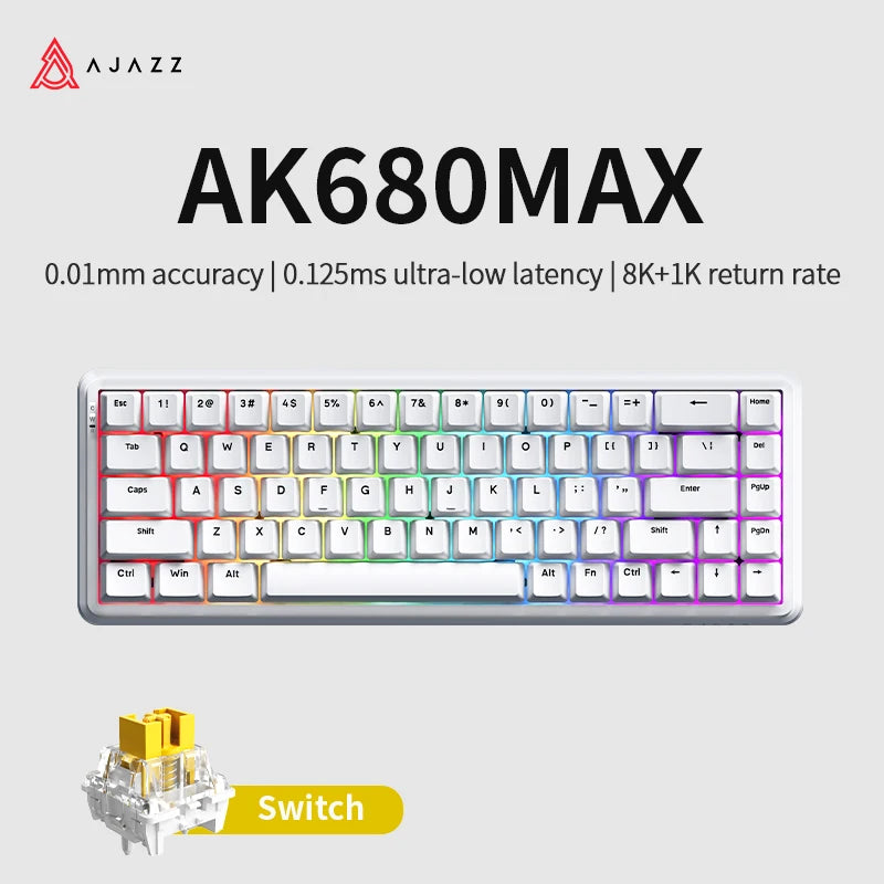 AJAZZ AK680 MAX: Teclado Magnético 8K (E-Sports Edition)