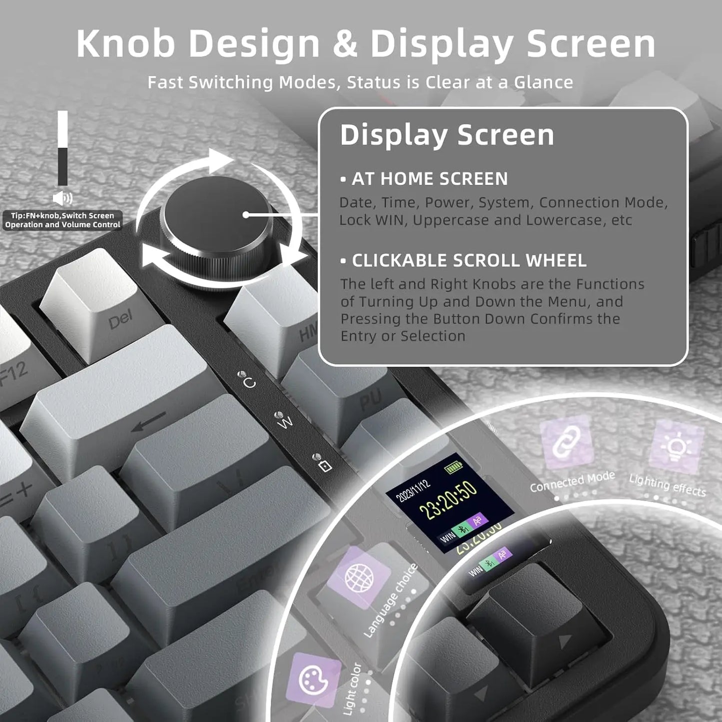 ATTACK SHARK X85 Pro: 75% Tri-Mode (Pantalla & Knob)