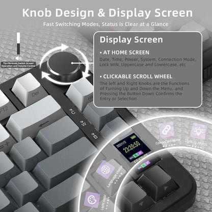 ATTACK SHARK X85 Pro: 75% Tri-Mode (Pantalla & Knob)