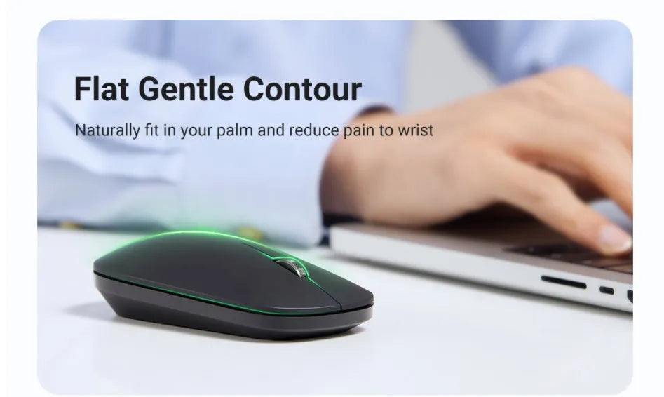Ugreen Slim Multi-Device: Mouse Bluetooth & 2.4G Ultra-Silencioso