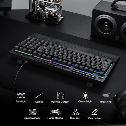 Redragon K515 Shiva RGB: El Teclado de Membrana Pro con Reposamuñecas