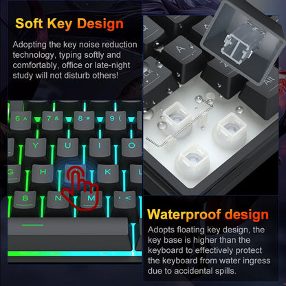 Teclado Gamer Redragon SHIVA K517: 94 Teclas, RGB & Cable Desmontable