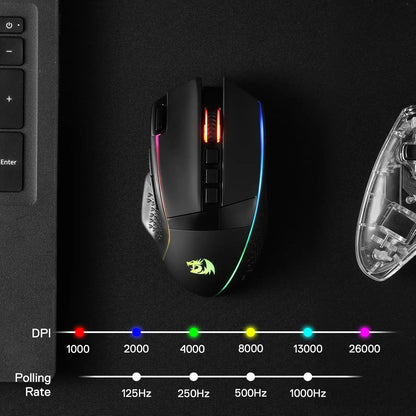Mouse Gamer Redragon M991: 26000 DPI, Tri-Mode & 9 Botones Macro