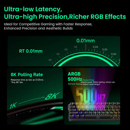 MonsGeek FUN60: Teclado Magnético 8K (Rapid Trigger 0.01mm)