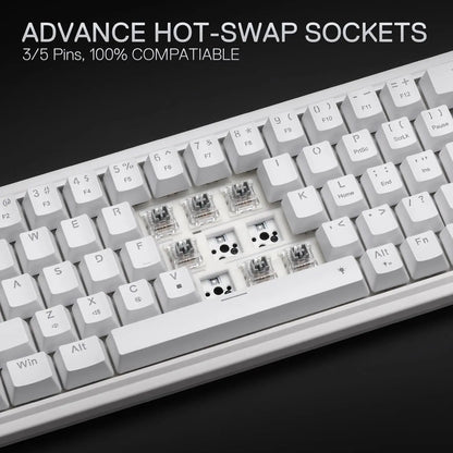 Teclado Mecánico Redragon K709: Gasket Mount, 65% RGB & Sonido Pro