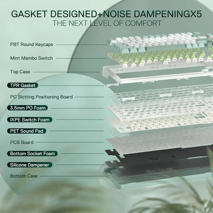 Teclado Mecánico Redragon K719: Pantalla TFT, Gasket Mount & Mint Switches