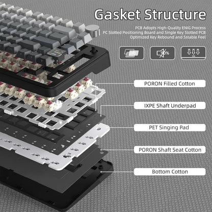 ATTACK SHARK X85 Pro: 75% Tri-Mode (Pantalla & Knob)
