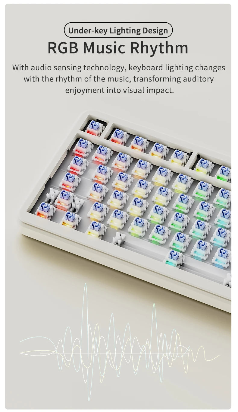 AJAZZ AK820 MAX: Teclado Mecánico Tri-Mode (Pantalla & Knob)