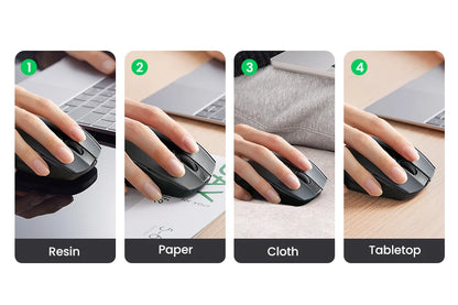 Mouse Ergonómico Ugreen Pro: Bluetooth 5.0 + 2.4G & 4000 DPI