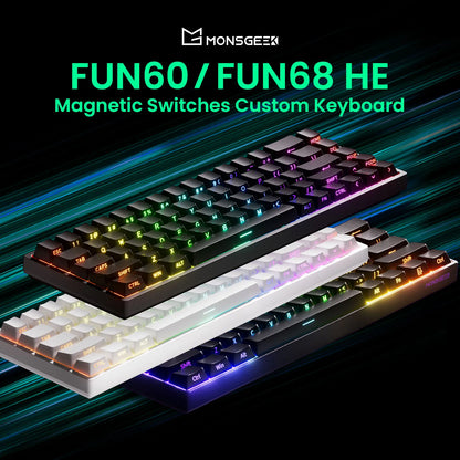 MonsGeek FUN68/60 HE: Teclado Magnético 8K (RT 0.005mm)