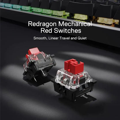 Teclado Mecánico Redragon K556 PRO: Tri-Mode Wireless, Aluminio & Hot-Swap