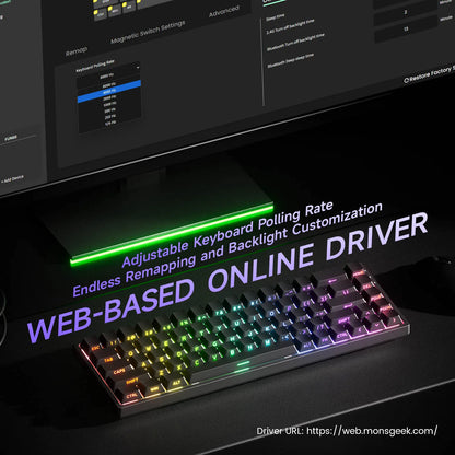 MonsGeek FUN68/60 HE: Teclado Magnético 8K (RT 0.005mm)