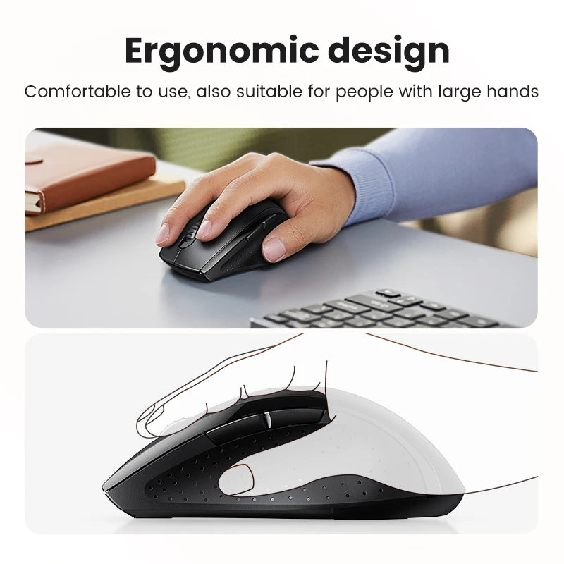 Mouse Inalámbrico Ugreen Silent: Silencioso, Ergonómico y Minimalista