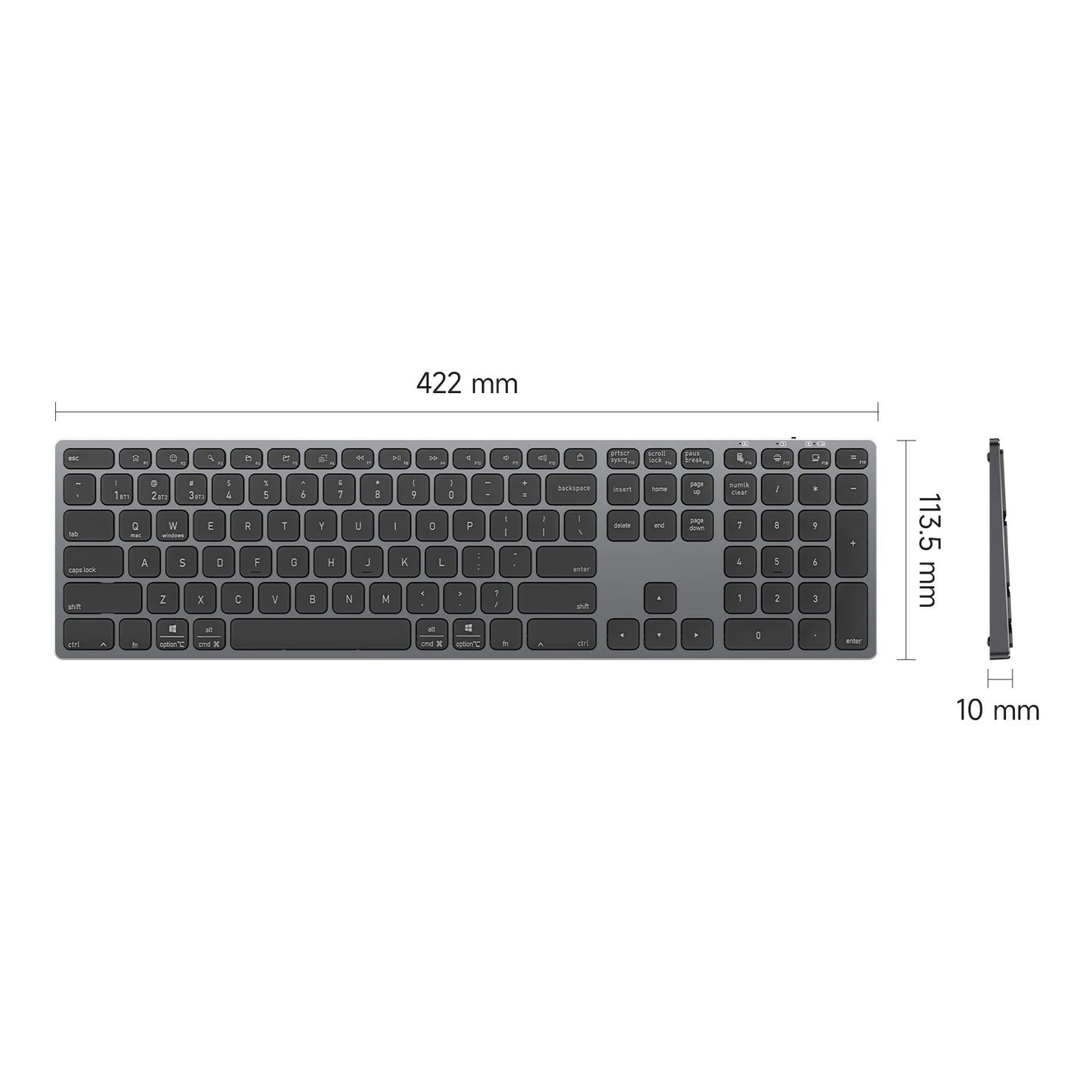 Teclado Dux Ducis Premium: Aluminio Aeroespacial & Bluetooth Multi-Device