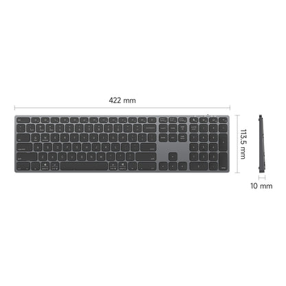 Teclado Dux Ducis Premium: Aluminio Aeroespacial & Bluetooth Multi-Device