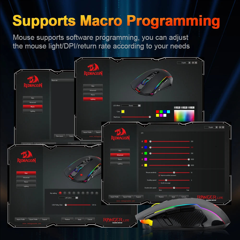 Redragon RANGER LITE M910-KS: Wireless RGB Pro Custom