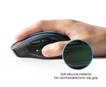 Mouse Ergonómico Ugreen Pro: Bluetooth 5.0 + 2.4G & 4000 DPI