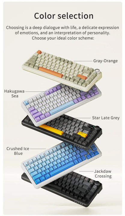 AJAZZ AK820 MAX: Teclado Mecánico Tri-Mode (Pantalla & Knob)