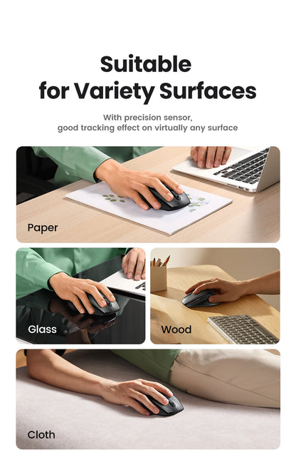 Mouse Inalámbrico Ugreen Silent: Silencioso, Ergonómico y Minimalista