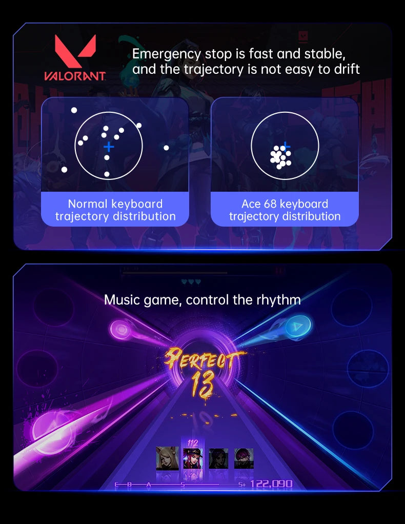 MCHOSE ACE68: Teclado Magnético 8000Hz (Rapid Trigger 0.01mm)