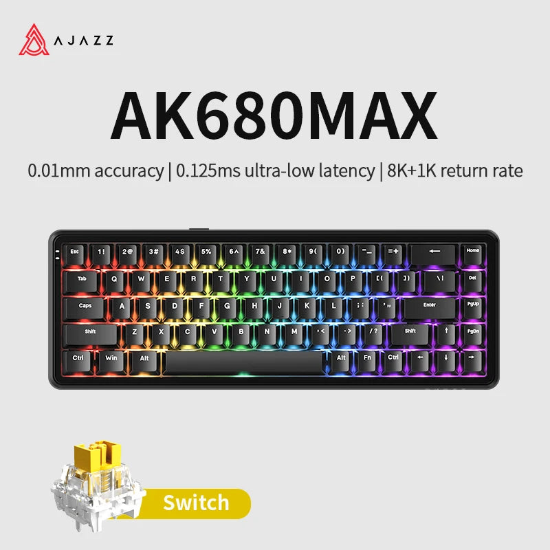 AJAZZ AK680 MAX: Teclado Magnético 8K (E-Sports Edition)