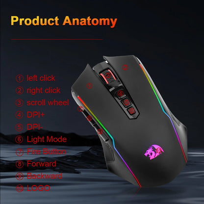Redragon RANGER LITE M910-KS: Wireless RGB Pro Custom
