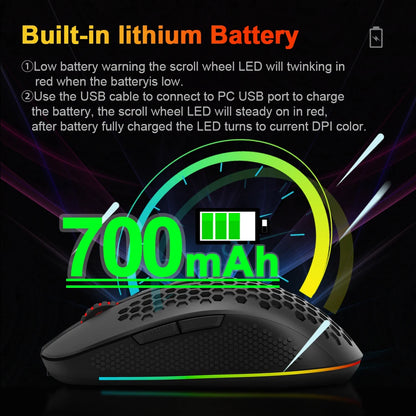 Redragon M694 HANA: Mouse Gamer Tri-Mode (Wireless, BT & Wired)