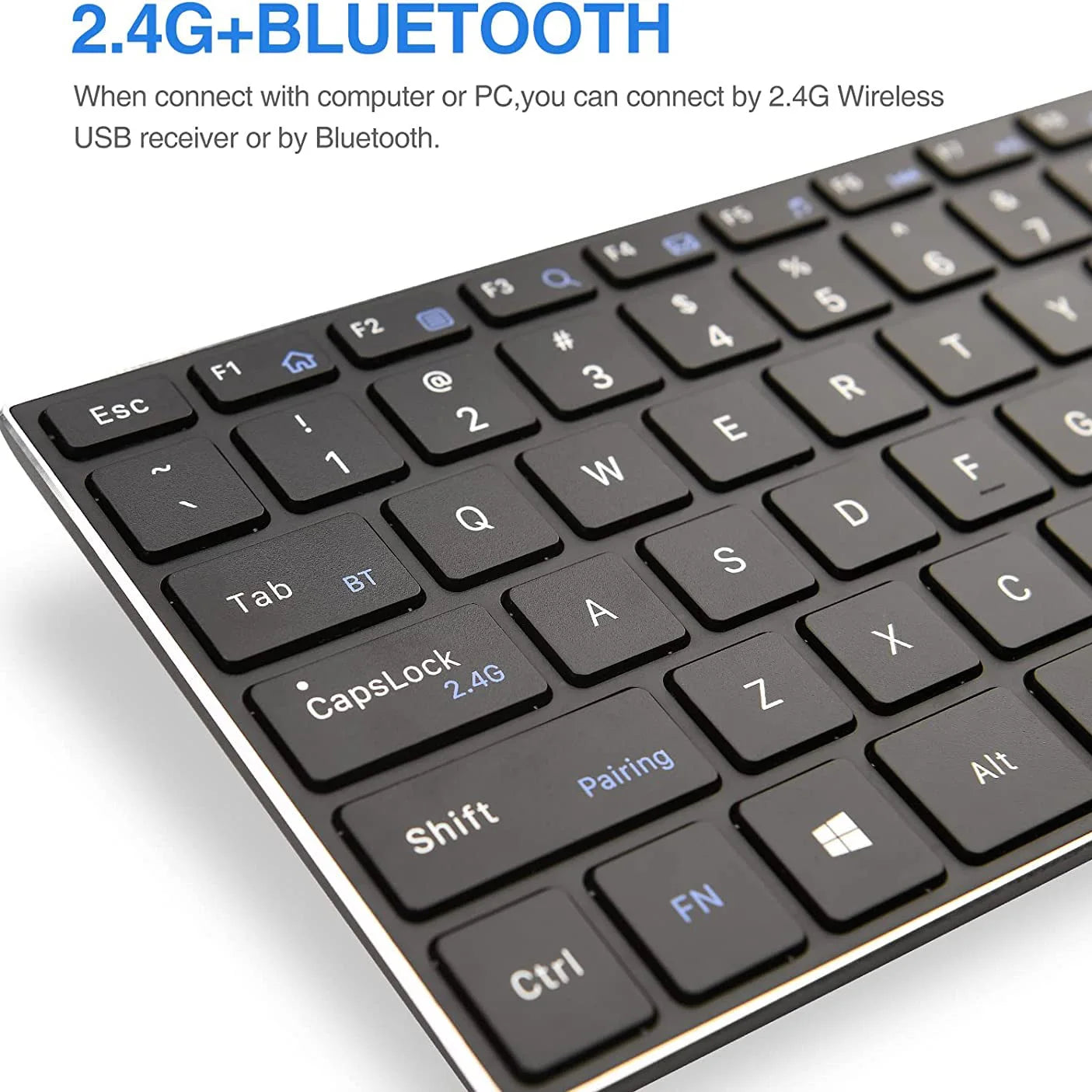 Teclado Inalámbrico Slim con Touchpad: Control Smart TV y Tablet