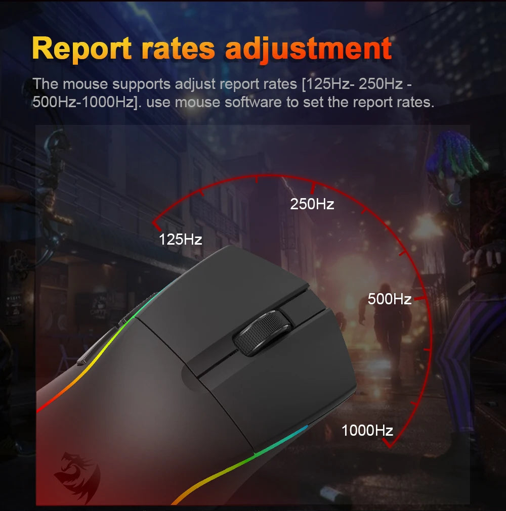 Redragon M816 DEICIDE PRO: 26K DPI & Tri-Mode Wireless