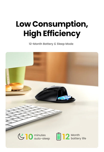 Mouse Inalámbrico Ugreen Silent: Silencioso, Ergonómico y Minimalista