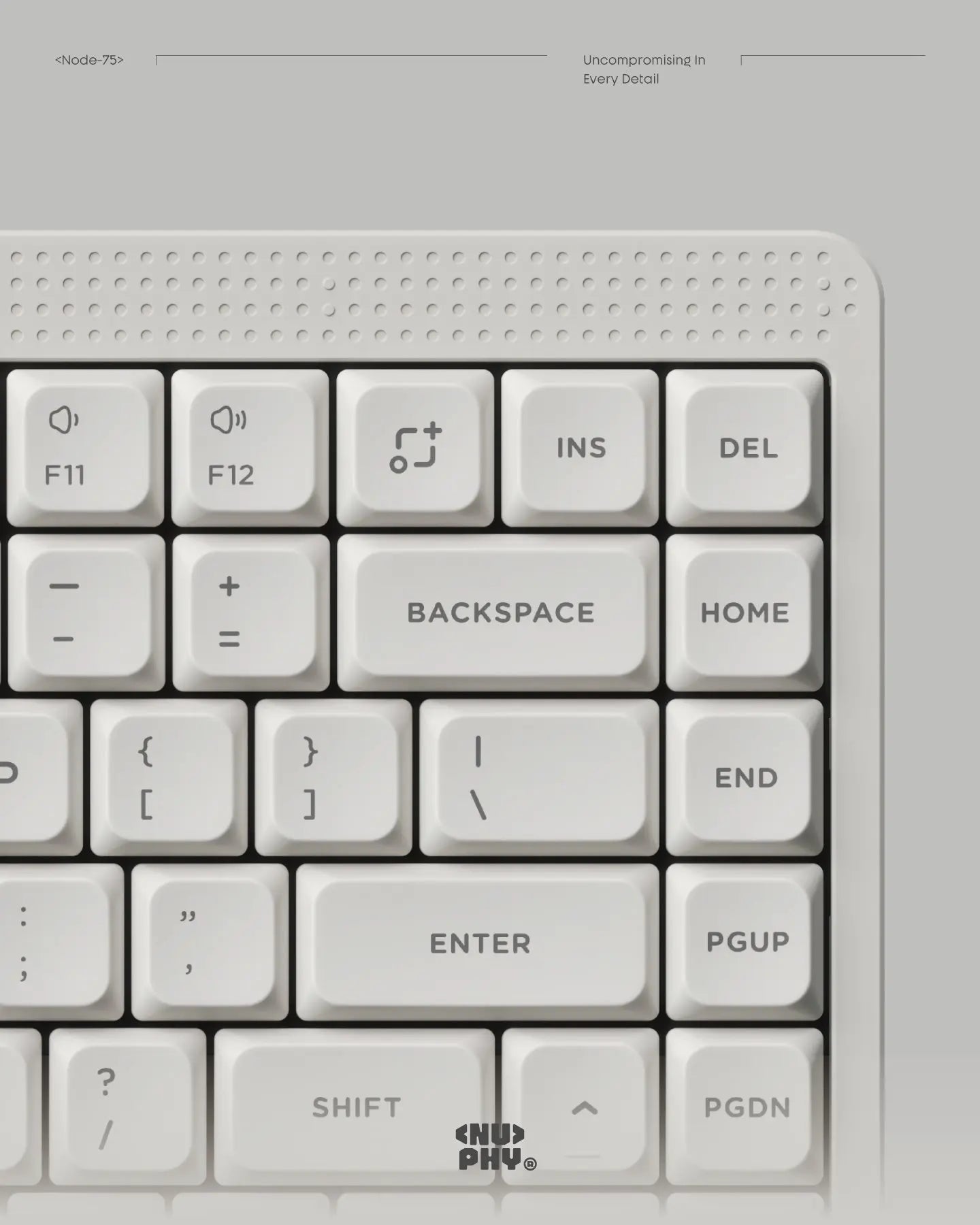 Teclado Mecánico NuPhy Node75: Low-Profile, Gasket Mount & Perilla Pro