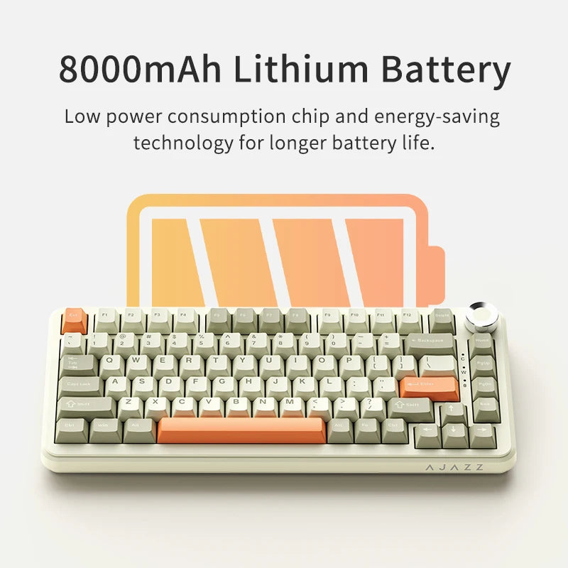 AJAZZ AK820 MAX: Teclado Mecánico Tri-Mode (Pantalla & Knob)