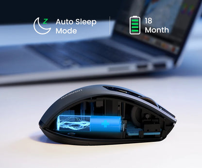Mouse Ergonómico Ugreen Pro: Bluetooth 5.0 + 2.4G & 4000 DPI