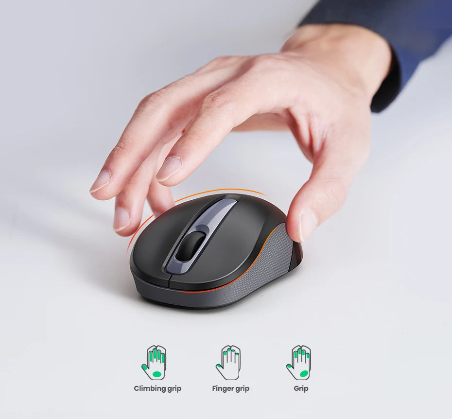 Mouse Ergonómico Ugreen Wireless: Silencioso con 6 Botones & 2400 DPI